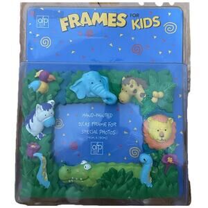 VINTAGE Photo Frame *NEW* for KIDS 3.5” X 5 Pictures Safari Animals Nursery